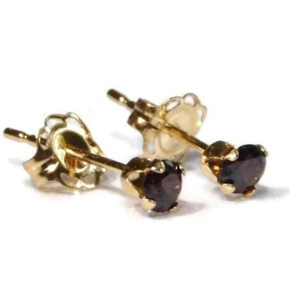 Moodtherapy Jewelry 4k Gold Chocolate Diamond Stud Earrings Poshmark